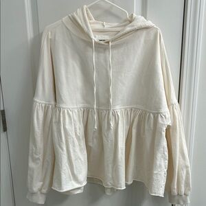 Aerie peplum babydoll hoodie